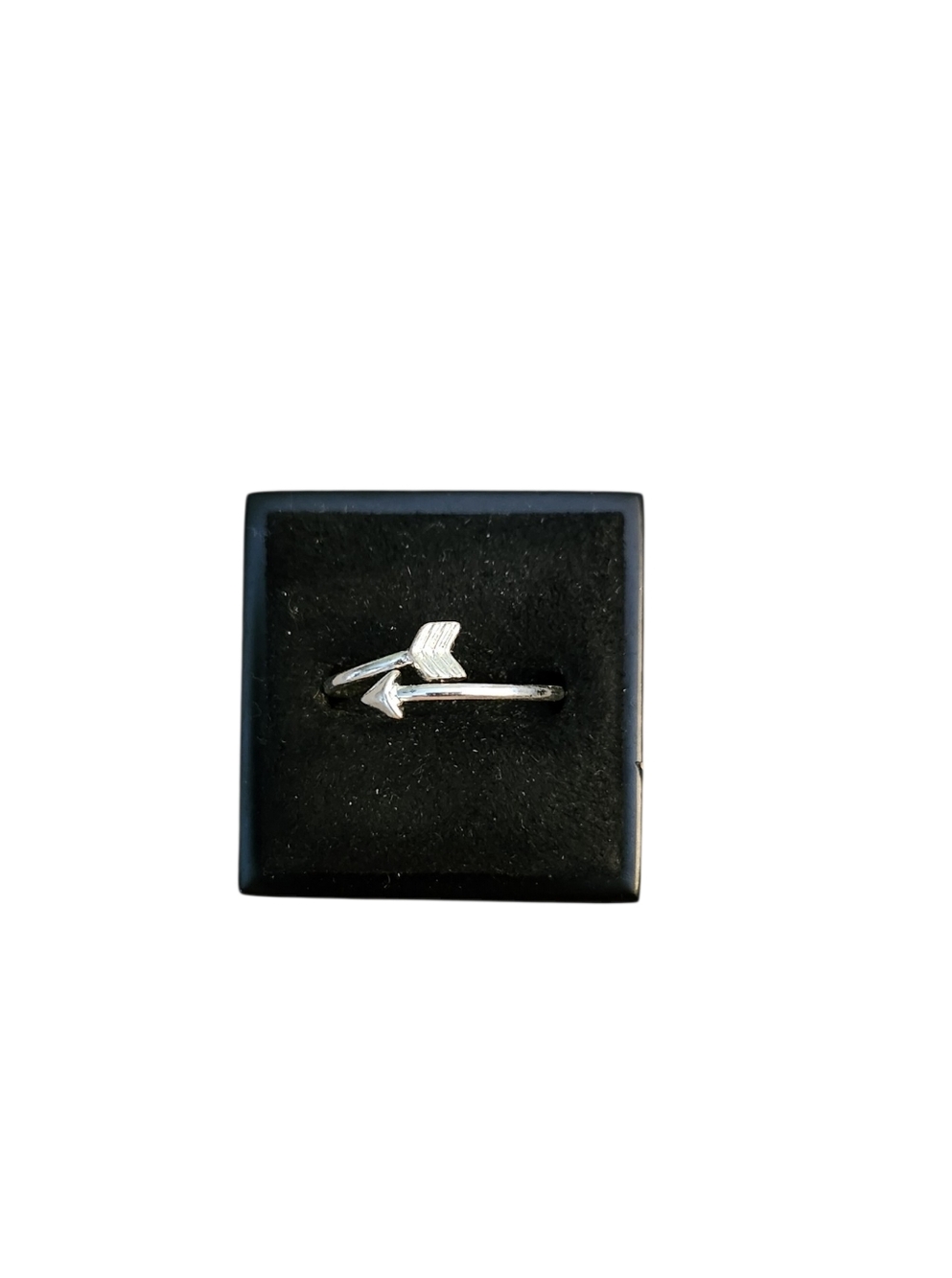 Size 7.5 Silver Toned Arrow Wrap Ring - Picture 1 of 2